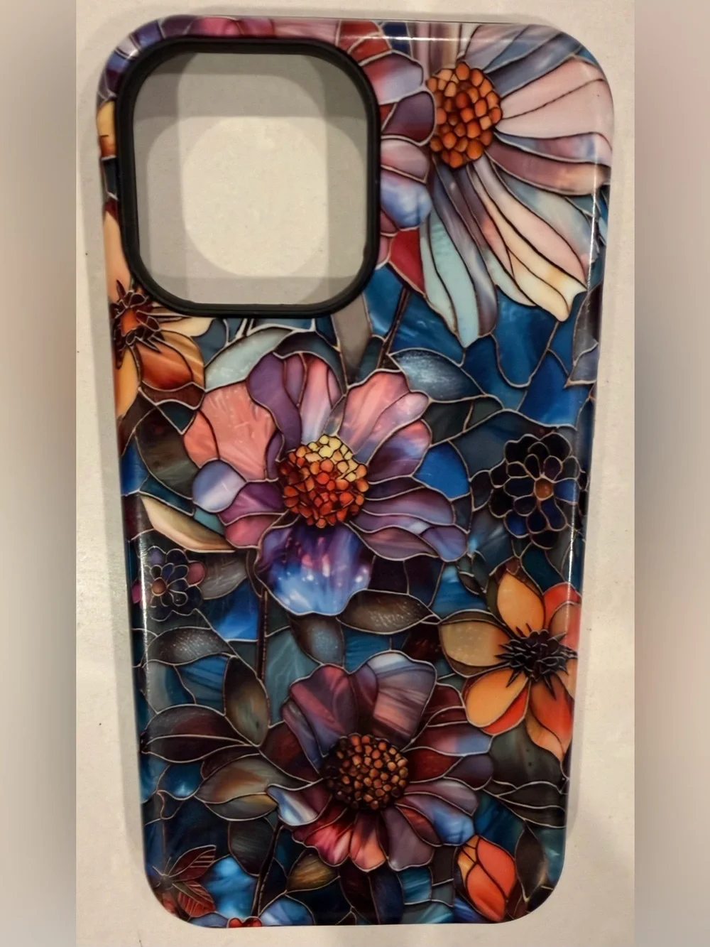 Vibrant Floral iPhone 13 ProMax Phone Case - Blue/Purple/Pink